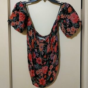 Off the shoulder floral top